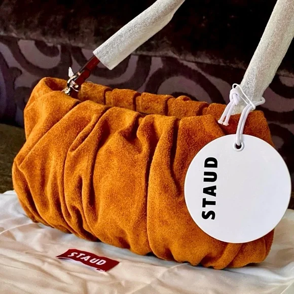 NWT Staud Bean Bag Tobacco Suede 🌟Rare🌟